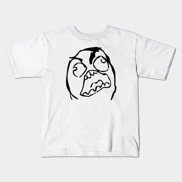 Rage Guy Meme Kids T-Shirt by Matt's Wild Designs